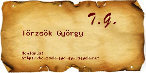 Törzsök György névjegykártya