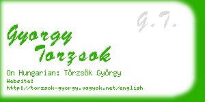 gyorgy torzsok business card