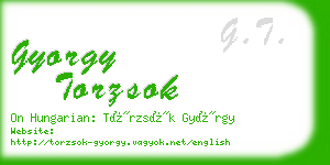 gyorgy torzsok business card